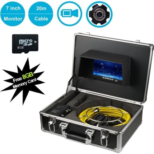 20-50m Cable 23mm Plumbing Pipe Drain Sewer Inspection Camera System Pipeline 7inch Sewage Clean Camera Endoscope Video Camera