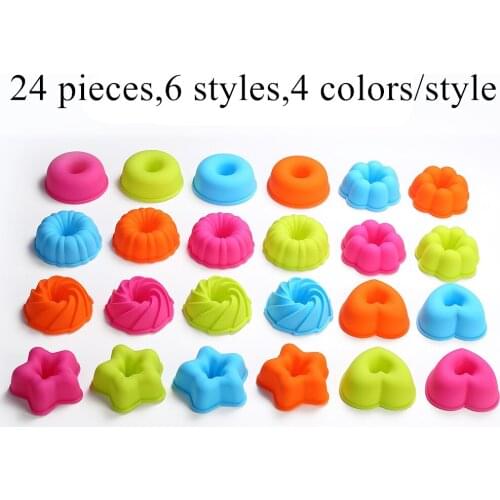 24/36 Pcs Pumpkin Muffin 3D Cake Cup Silicone Cupcake Paper Mold Nonstick Baking Tools Cupcake Mold Baking Tools M003