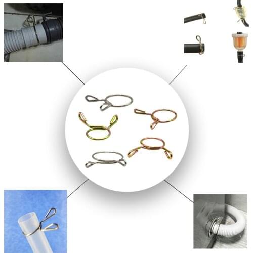 3mm-29mm stainless steel spring hose clamp hand pinch quick installation tubing pipe clip