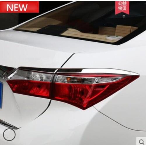4 PCS Car Styling New Stainless Steel Taillights Eyebrow Light Stickers For TOYOTA Corolla 2014-2018 Year YJD