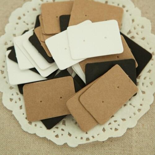 50pcs Earring Display Card Earring Card Holder Blank Kraft Paper Tags For DIY Ear Studs Long Drop Jewelry Display