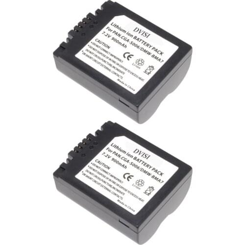 2Pc CGA-S006 CGR CGA S006E S006 S006A BMA7 DMW BMA7 Replaceable Battery for Panasonic DMC FZ7 FZ8 FZ18 FZ28 FZ30 FZ35 FZ38 FZ50