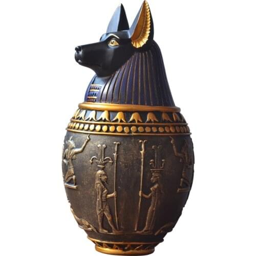 Ancient Egypt Cat God Canopic Jar Storage Figurines Pharaoh Saint Resin Art&Craft Home Decoration R967