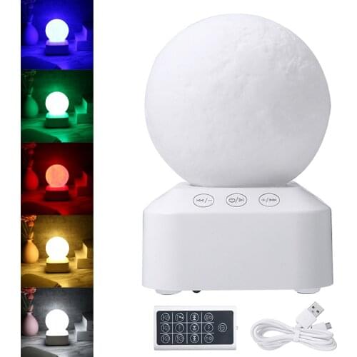 White Noise Sleeping Machine With Moon Night Light Baby Stress Anxiety Relief Fall Asleep Faster 7 Colors Change