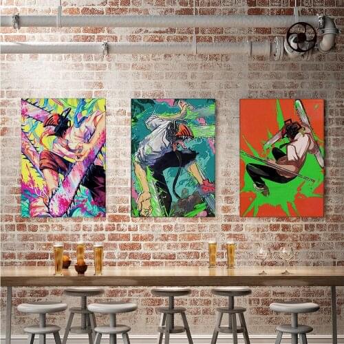 Chainsaw Man Makima Anime Canvas Poster Painting Wall Art Animation Pictures Decor Living Room Bedroom Home Decoration