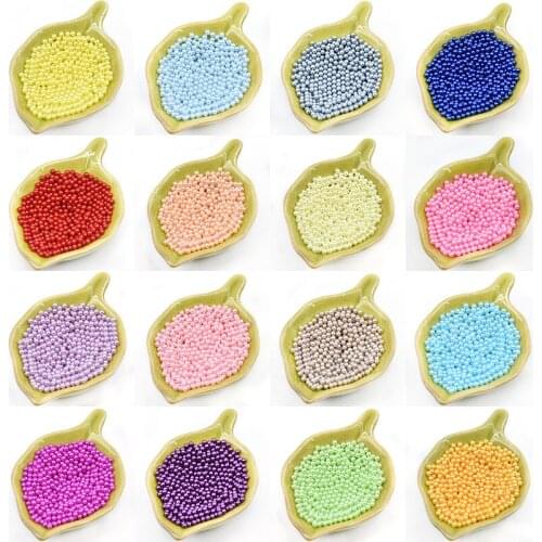 Round Pearl Bead 3mm 1000pcs/lot ABS No Hole Loose Garment Scrapbook Beads for Jewelry Making Craft Pearls Clothing Accessories
