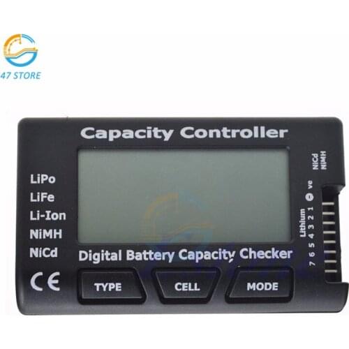 1-7S Digital Battery Capacity Detector Power Display LCD Checker Tester Voltage Controller LiPo LiFe Li-ion NiMH Nicd for RC Car