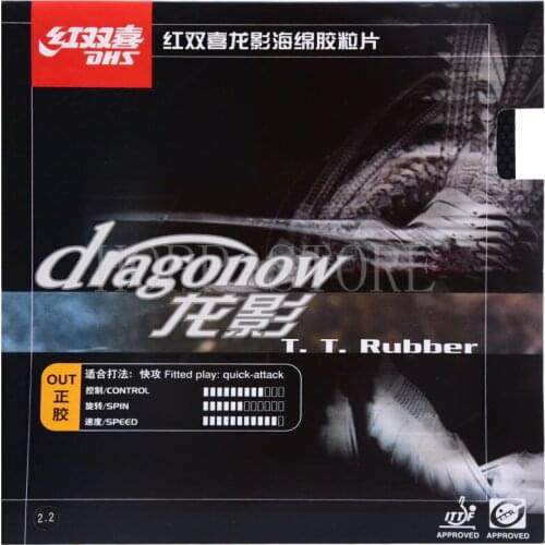 DHS dragonow table tennis rubber original quick-attack pips-out DHS ping pong sponge