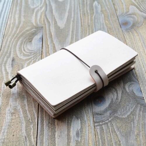EmbossedVintage Leather Refillable Journal Notebook with Elastic Strap Diary Travel Business Notepad Handmade Travelers Notebook