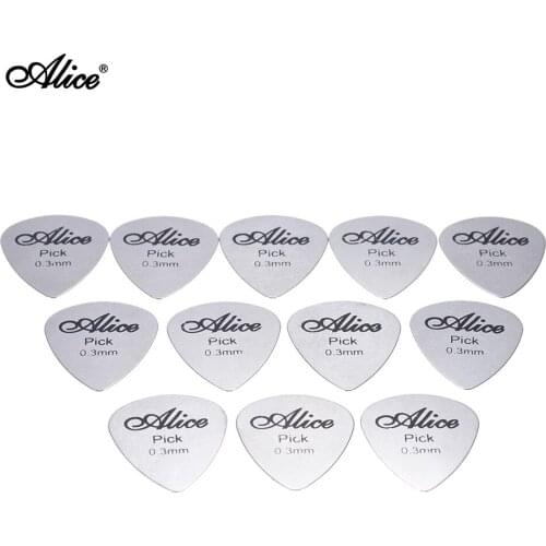 Alice Guitar Metal Picks AP-12S 12/Pack 0.3mm Stainless Steel Guitar and Electric Guitar Accessories