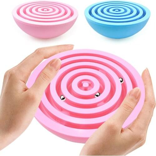 Balance Labyrinth Ball Puzzle Maze Toy Hand Game Case Fun Brain Game Challenge Fidget Toy Children Balance Ball Educational Toys