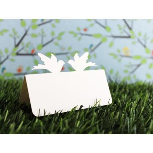 Doves in love Place table number Cards pet birthday party Wedding bridal baby shower Seating escort Card