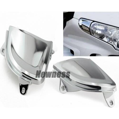 Chrome Motorcycle Headlight Cover Trim Front Fairing Trim For Honda GL1800 GOLDWING 2001-2017 The lamp panel Head cover plate