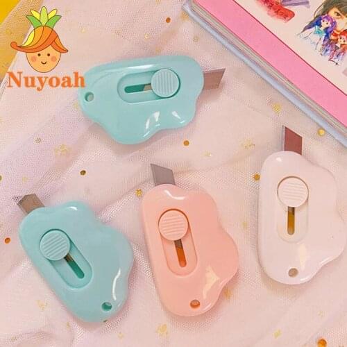 Kawaii Mini Utility Knife For Stickers Cutter Cutting Paper Envelope Opener Mail Knife Stationery Portable Express Knife Tool