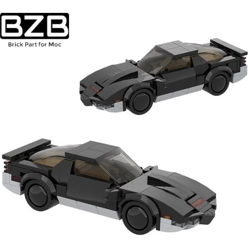 BZB MOC Classic Knight Rider KITT KARR Racing Super Car Building Block Bricks Model Kids DIY Toys Boys Birthday Best Gifts