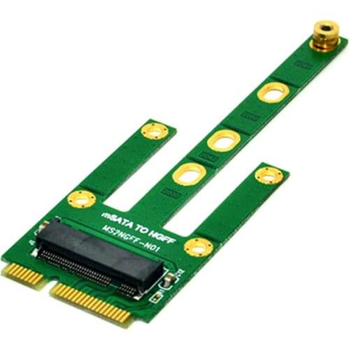 MSATA to M.2 NGFF Adapters Convert Card 6.0Gb/s NGFF M.2 SATA-Bus SSD B Key to mSATA Male Riser M.2 Adapter for 2230-2280 M2 SSD