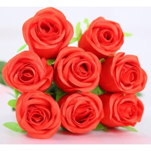 Red Touch Real Latex Rose Silk Artificial Flowers Bouquet Bridal Bridesmaid Hydrangeas Flowers Floral Wedding Party Home Decor