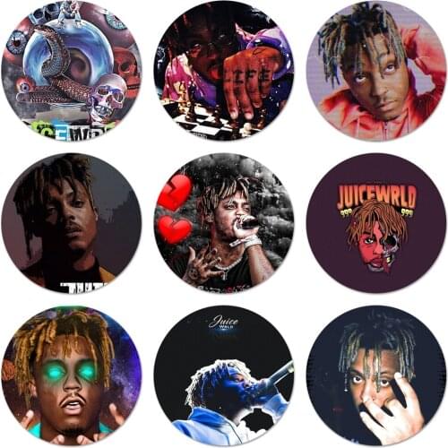 Rap POP Juice WRLD 999 Kitchen Home Decor Refrigerator Magnetic Stickers Opener Beer Coke 58mm