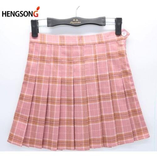 2021 Plaid Mini Skirts for Women Fashion Summer Bottom High Waist Pleated Skirts Ladies Sport Training Skirt with Inner