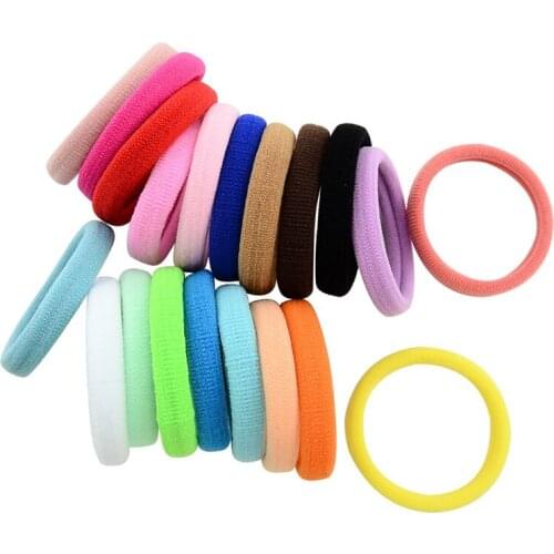 MIXIU 40pcs Candy Colors Elastic Hair Band Kids Girl Woman Ponytail Holder Hair Rope DIY Headband Hair Accessories