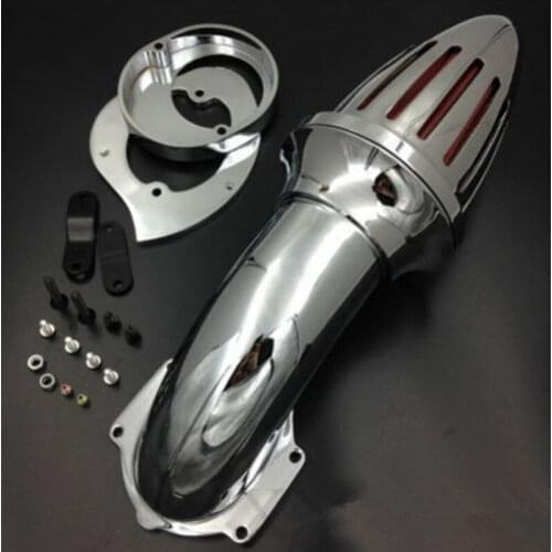 Motorcycle Chrome Aluminum Air Cleaner Intake Filter Kit For Yamaha V-Star 650