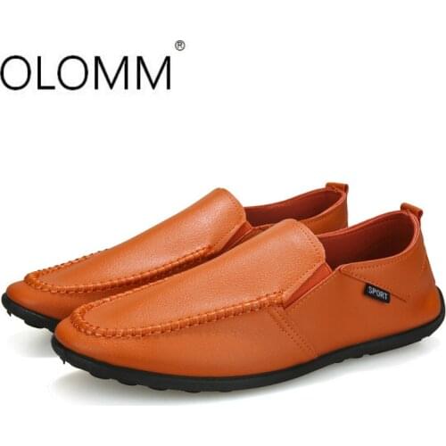 Men Shoes Leather Loafers Casual Shoes Men Flats 2019 Moccasins Soft Slip on For Men Loafers Driving Shoes Male Piergitar