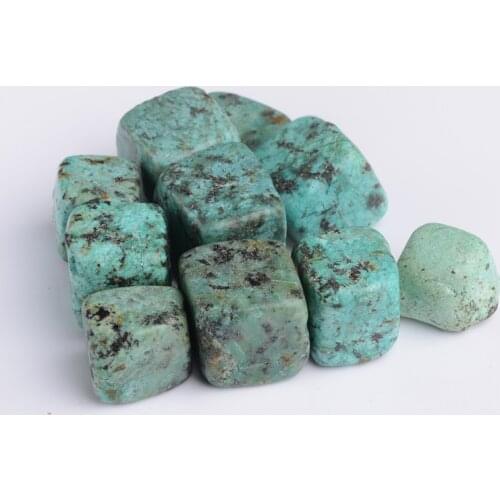 Natural Turquoise Raw Gemstone Green Original Stone Crystal Quartz Reiki Healing Fengshui Mineral Specimen Fish Tank Decoration