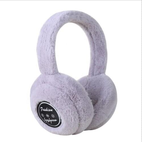 New Winter Warm Earmuffs Wireless Bluetooth Warm Earmuffs For Listening To music Plush Earmuffs Foldable Wireless Headphones