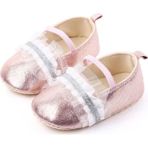 New Baby Prewalker Infant Toddler Girls Princess Shoes Kids Girls Prewalker Anti-slip Soft Sole Shoes First Walkers