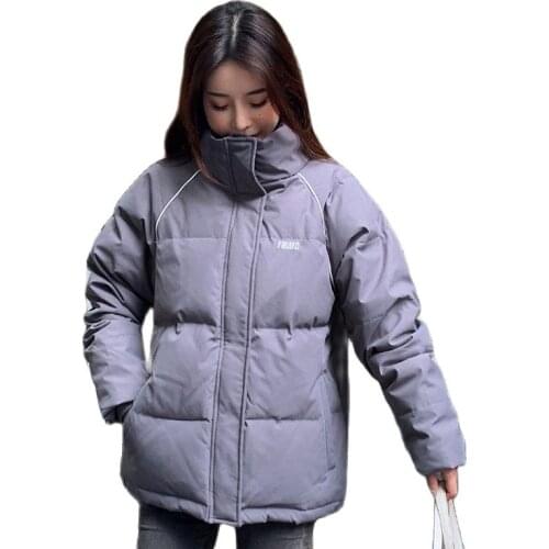 2021 New Winter Parkas Womens Cotton Coat Korean Style Casual Warm Winter Jacket Short Cotton Padded Parka Overcoat Student