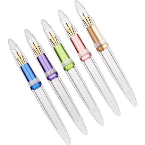 Mojiang M2 plus F Nib Transparent greenFountain Pen Resin Ink Storage Large-Capacity Pen Practice Office Students gifts pens