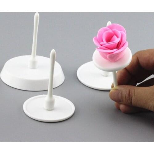 4PCS/SET Piping Nail Cake Fondant Biscuit Flowers Decorating Needle Plastic Stands Cream Transfer DIY Baking Pastry Tools
