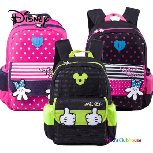 Disney Cartoon Mickey Mouse Backpack Boys And Girls Bag 5-8 Years Old Student Children Leisure Bags Mochilas escolares infantis