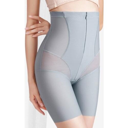 Womens Zipper Waist Hip Body High Waist Belly Pants SF13