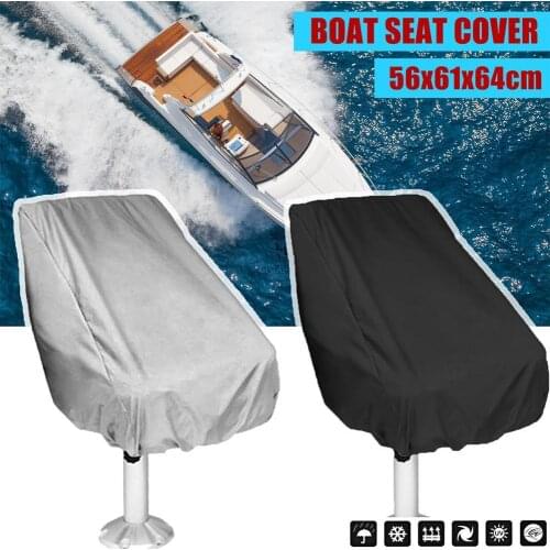 Waterproof Outdoor Foldable Boat Seat Cover Ship UV Resistant Yacht Captain Chair Elastic Closure Dustproof Protection Cover