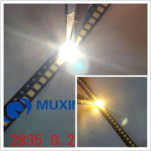 Factory Outlets 0.2W 2835 SMD LED 50Pcs Diodes 22-24lm 6000K(white) +50 3000K(warm white) High Brightness 100PCS