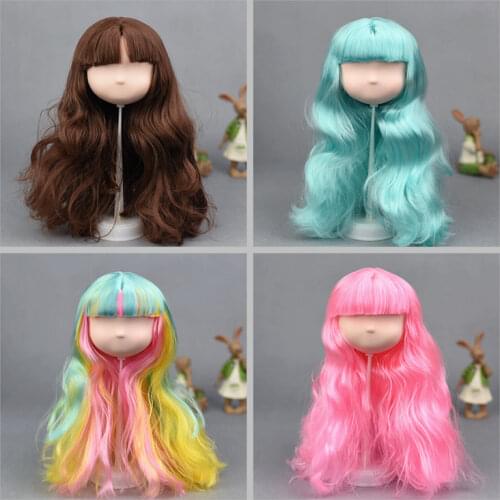 1/6 For Blyth doll head without body shiny face for custom doll DIY Girl licca Doll Head Without Makeup Cute Big Face Head