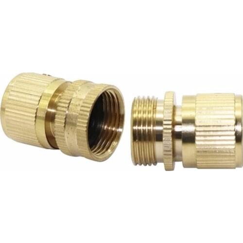 1Set(2 pcs) 3/4" Internal thread and 3/4" External thread copper Quick Connectors Faucets Connector garden irrigation fittings