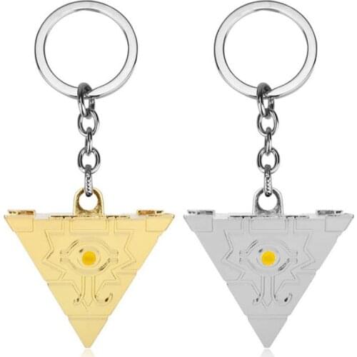 1 Pcs Cute 3D Yu-Gi-Oh Keychains Anime Yugioh Millenium Yugi Muto One Thousand Yuma Tsukumo Pendant Keyrings Figure Toys Gifts
