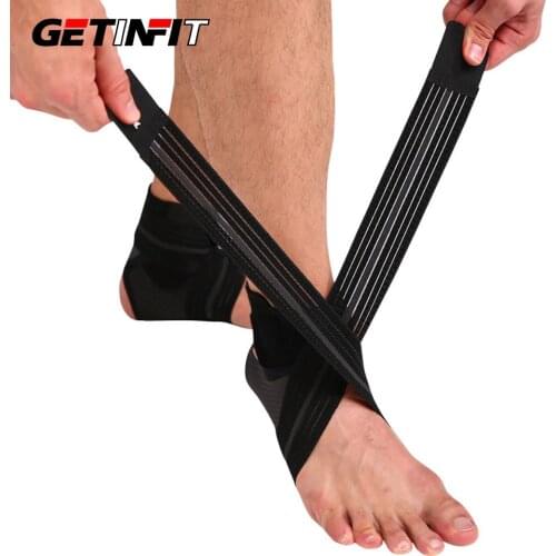 Getinfit 1PCS Ankle Support Strap Basketball Football Professional Adjustable Ankle Sleeve Protection Ankle Brace Sport Safety