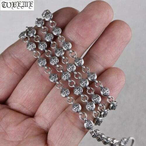 100% 925 Silver Tibetan Necklace Tibetan Dorje Necklace 925 Sterling Buddhist Vajra Necklace