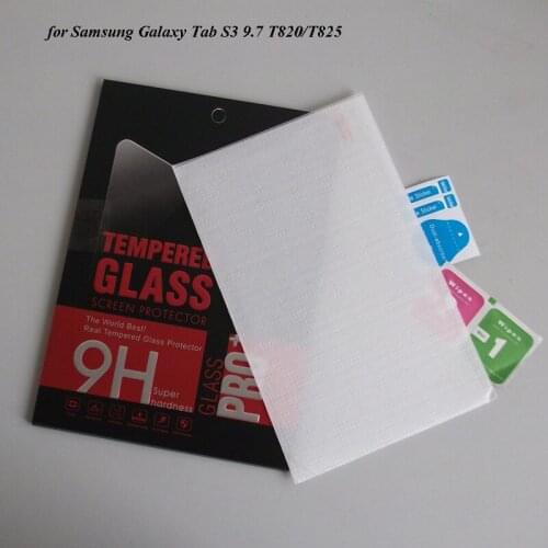 100PCS/Lot 9H Tempered Glass Film For Samsung Galaxy Tab S3 9.7 T820 T825 Screen Protectors