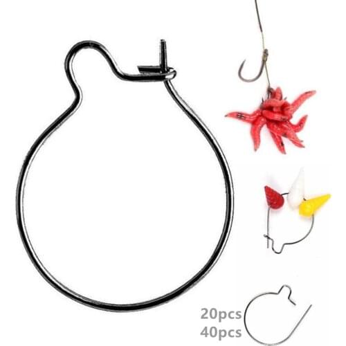 20/40 pcs Carp Fishing Maggot Clip Fishing Bait Ring Hooks Bait Sting Pin Spike Live Bait Lure Hook Carp Chod Hair Rig Tackle