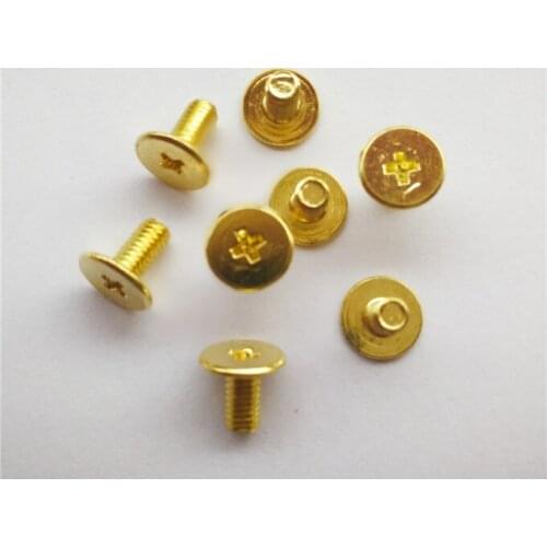 40Pcs M2.5 Gold Brass Plating Phillips Small Screw CM Thin Head Flat Bolts 2.5mm-12mm Length