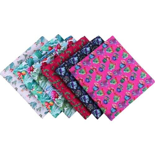 50*145CM cactus pattern Polyester cotton Fabric Patchwor Printed for Tissue Kids Home Textile for Sewing Doll Dress Curtain