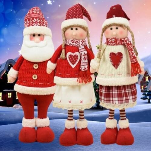 16 Styles 1/3pcs Large Size Christmas Dolls Santa Claus Snowman Reindeer Doll Standing Doll Decoration 2020 New Year Xmas Gift