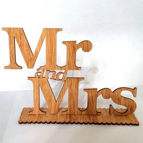 Wooden words MR&MRS wood sign plaque letters craft gift words freestanding home decoration wedding decoration