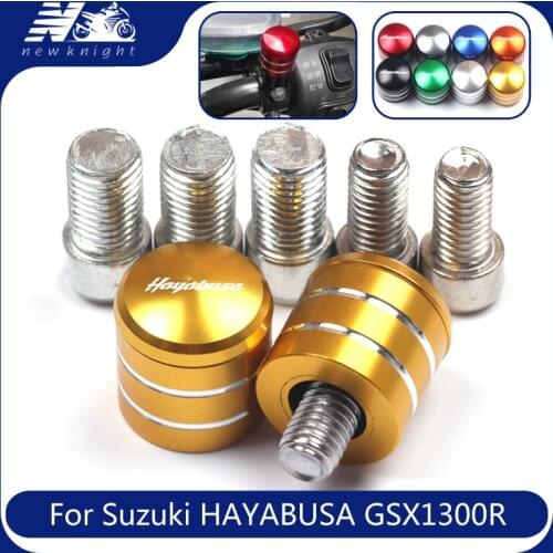 For Suzuki HAYABUSA GSX1300R GSX 1300R Mtorcycle CNC Aluminum Rearview Handlebar Mirror Bolt Screws Mount Adapter Accessories