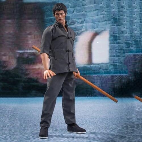 DR-009 1/9 Scale Male Boy Movie star Bruce Lee Martial arts master Full Set Action Figure Model Clothing Boy Doll Collection Toy