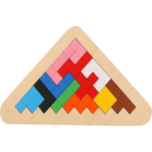 Geometry Cognitive Tetris Wooden Tangram Brain Jigsaw Puzzles Kids Educational Toys for Children Magination Intellectual Games